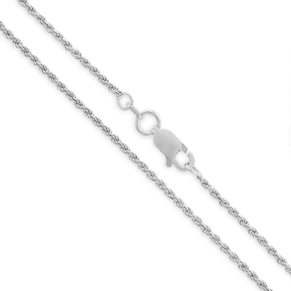 ITProLux 925 Sterling Silver Rope Chain Necklaces Diamond-Cut Chain Men's & Wo